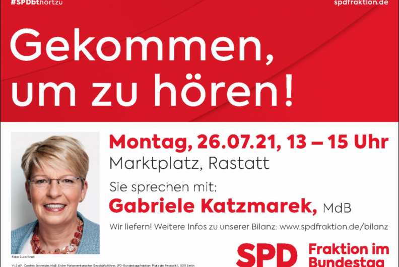 Dialogtour der SPD-Bundestagsfraktion am 26. Juli in Rastatt