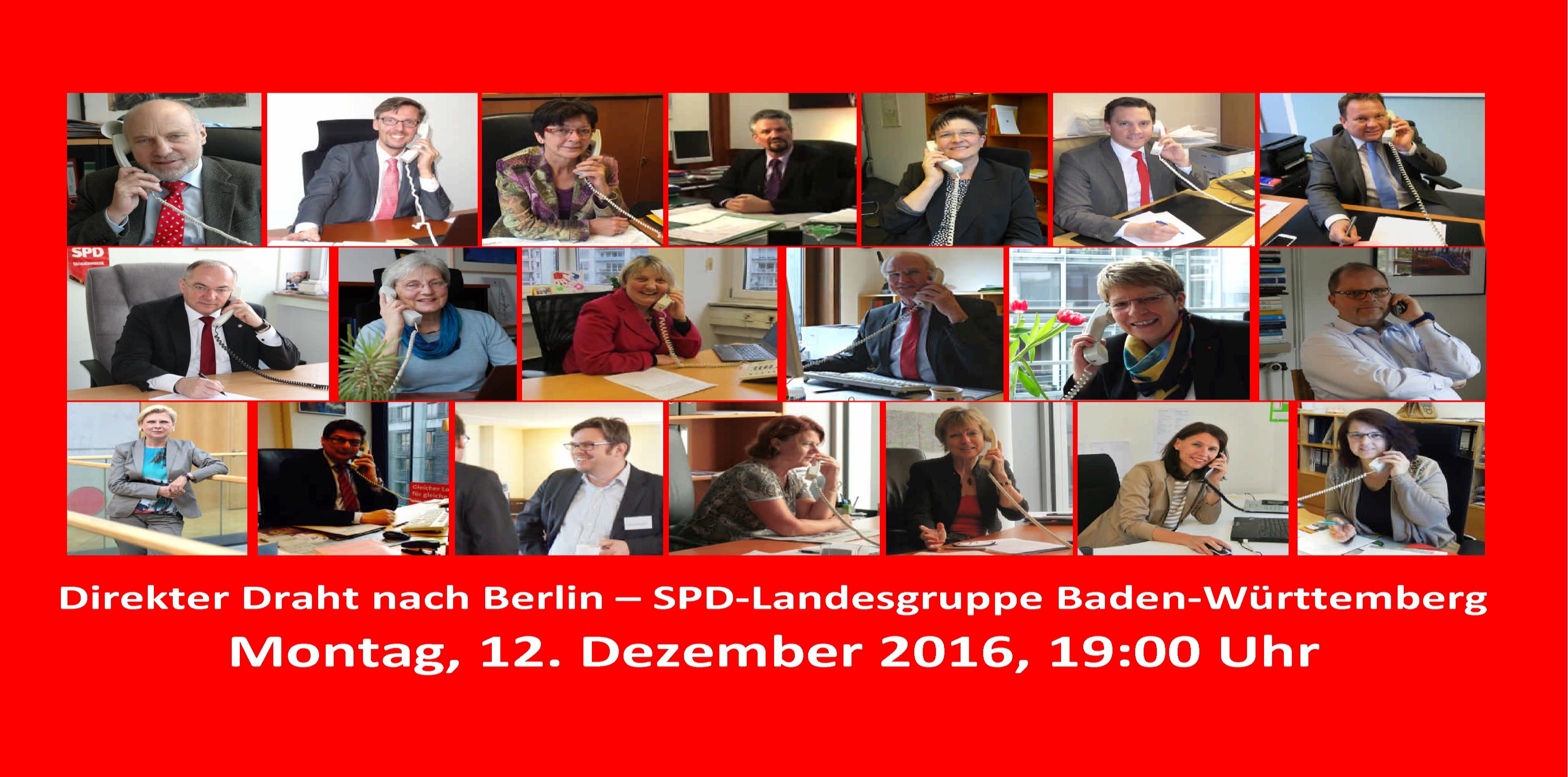 Direkter Draht nach Berlin Nächste Telefonsprechstunde der SPD-Landesgruppe im Bundestag