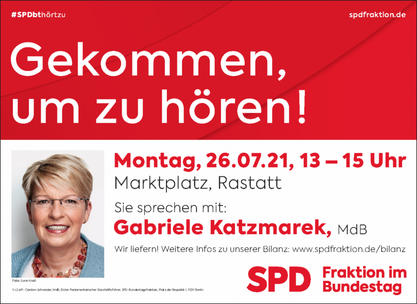 Dialogtour der SPD-Bundestagsfraktion am 26. Juli in Rastatt